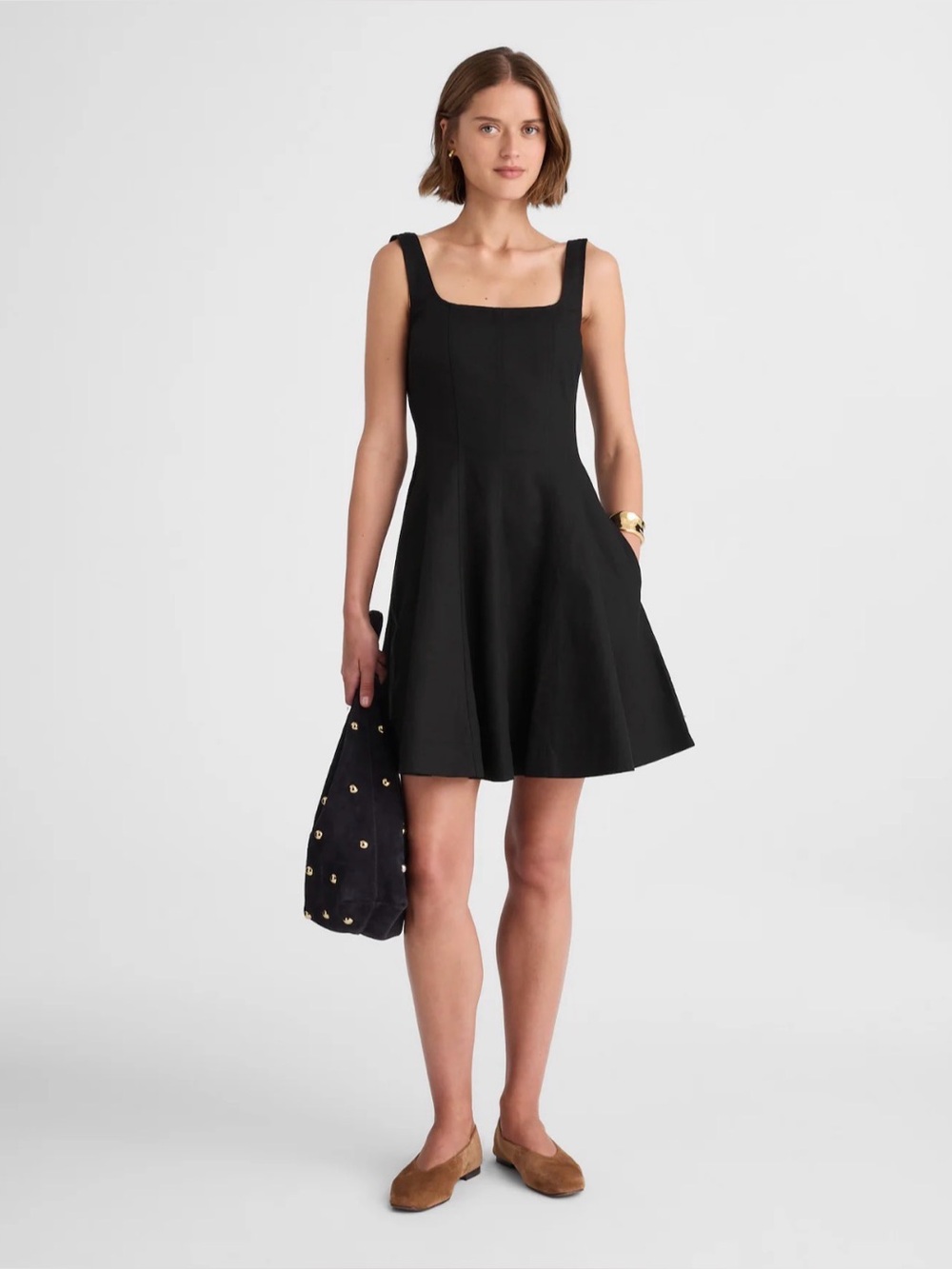 NWT!! | MADEWELL Women’s Seamed Open Squareneck Mini Dress | Jet Black | Size 00 - Picture 15 of 15